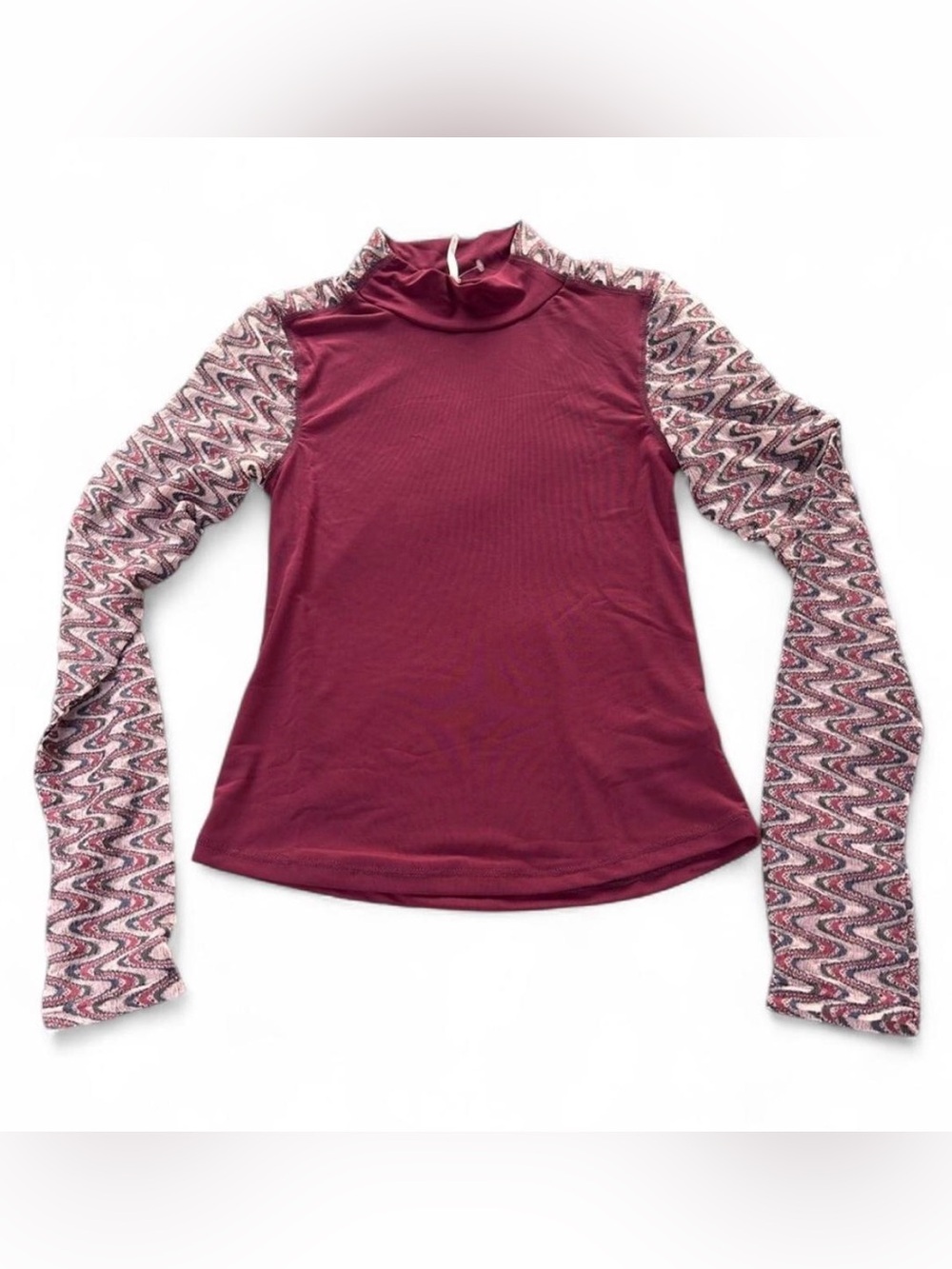 NWOT Free People Wine Retro Eve Top sz S